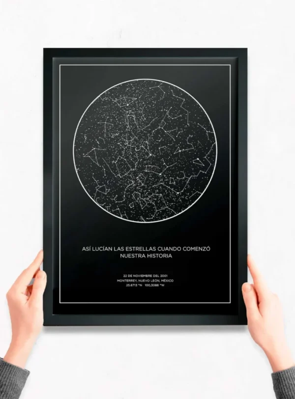 Mapa Estelar con Constelaciones 30x40 cm